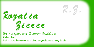 rozalia zierer business card
